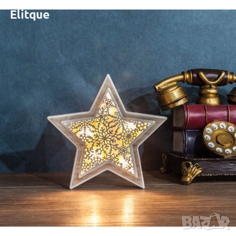 Светеща дървена фигурка, играчка за елха. , снимка 7 - Декорация за дома - 52904040