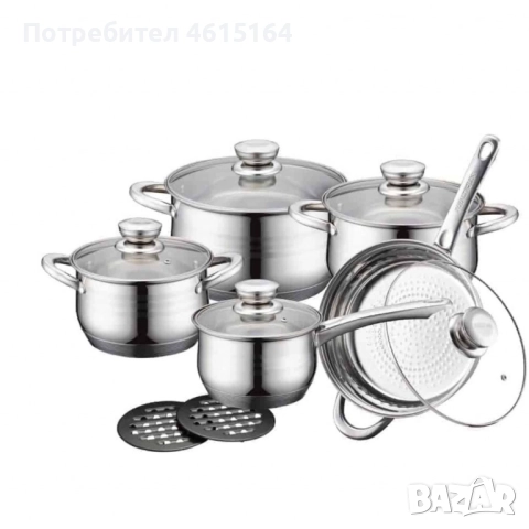 Марка: Royalty Line Модел: RL-1232 Материал: неръждаема стомана Дъно: 9-слойно, топлоразпределящо По, снимка 1