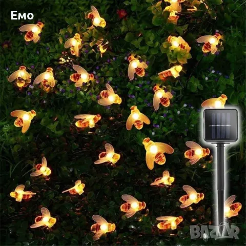 Светещи гирлянди тип пчела: Със соларно захранване: CutesyBee SD15, снимка 6 - Соларни лампи - 48008133