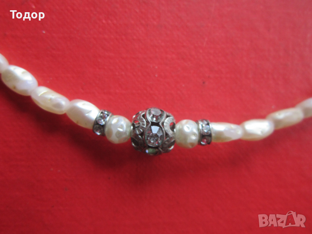 Страхотно колие гердан с перли и камъни , снимка 6 - Колиета, медальони, синджири - 36196869