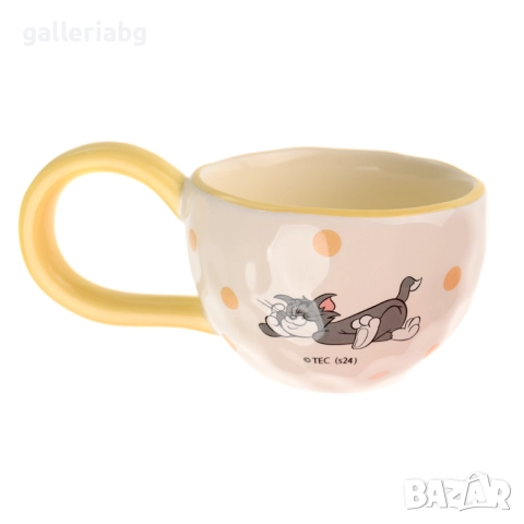 Керамична чаша Tom & Jerry – котка и мишка, 200 мл, подарък, снимка 4 - Чаши - 52672359