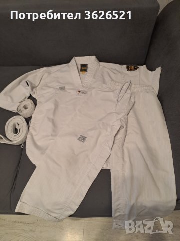 Екип за таекуондо, размер 130, снимка 5 - Спортна екипировка - 41887954