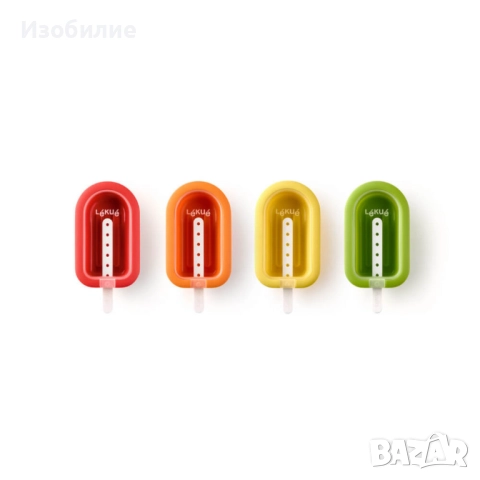 Комплект форми за ледени близалки на клечка Lekue 4 броя