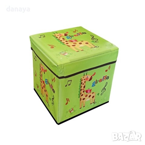 3750 Детска табуретка сгъваема кутия за играчки 2 в 1, снимка 3 - Органайзери - 41160547