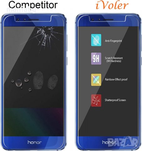 Стъклен протектор за Huawei Honor 8, снимка 4 - Стъкла за телефони - 39757317