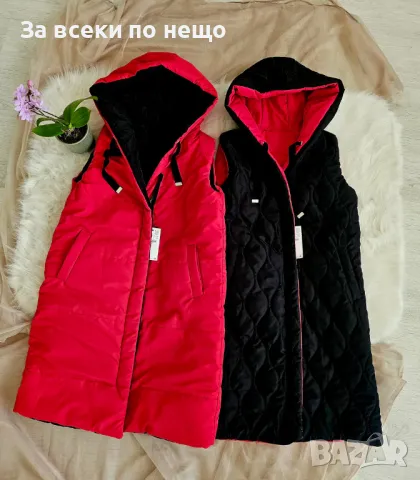 Дамски Двулицев Елек - Налични Различни Цветове Код LFS301, снимка 2 - Елеци - 49031363