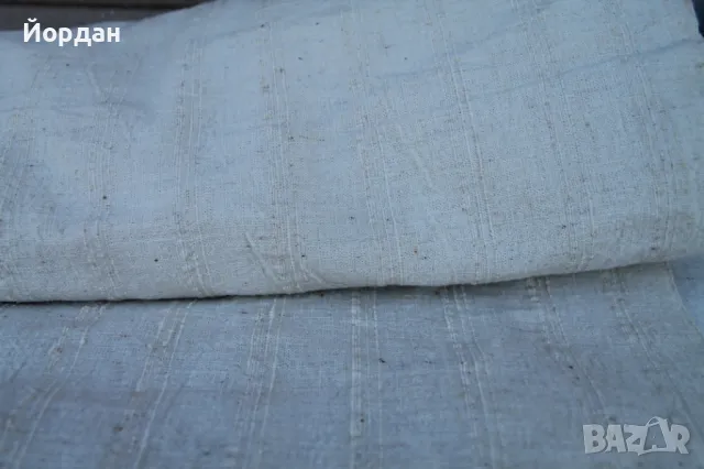 Ръчно тъкан ленен плат, снимка 4 - Антикварни и старинни предмети - 50363982