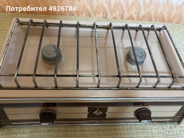 Двоен настолен газов котлон „Огоньок“ (производство от времето на СССР), снимка 3 - Газови котлони - 55770653