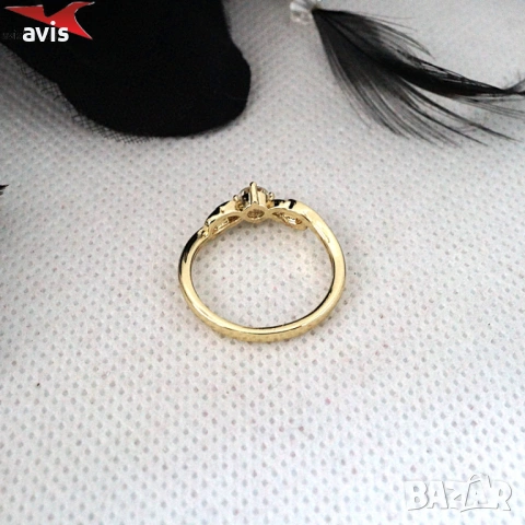 Пръстен с 14К златно покритие 224848, снимка 2 - Пръстени - 53641728
