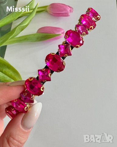 Кристална диадема, различни цветове, снимка 2 - Аксесоари за коса - 38522332