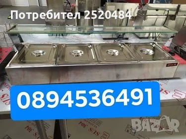 Топли витрини Бен Мари от неръждаема стомана на водна баня с гастронорми. 11 модела! ТОП Цена 159€