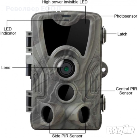 Ловна камера Suntek HC-801A Pro, PIR sensor, 16MP Color CMOS, снимка 2 - Камери - 44713765