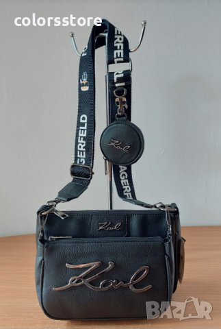 Черна чанта Karl Lagerfeld/3в1 код SG-Z126, снимка 1 - Чанти - 42277822
