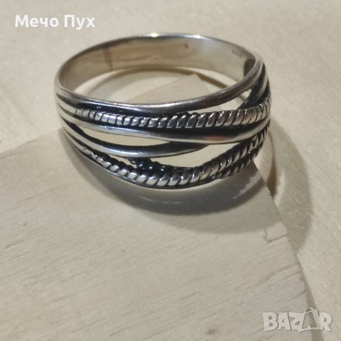 Сребърен пръстен мъжки 24мм (175), снимка 6 - Пръстени - 41691657