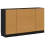 vidaXL Служебен шкаф 3 бр. Черния дъб 121 x 30 x 70 см, снимка 10