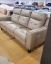 Бежов кожен диван тройка с електрически релакс механизъм "Violino", снимка 10