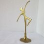 Балерина, гимнастичка - метал месинг метал  бронз фигура статуетка, пластика, снимка 7