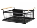 Сушилник за съдове Rosberg, Черен, 1ниво, 44x32x20см., снимка 1
