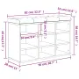 vidaXL Пейка за обувки, бяла, 82x32x50 см, инженерно дърво, снимка 9