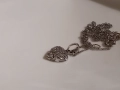 Сребърно колие със сърце , снимка 5