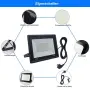 50 W LED външен прожектор IP66 с щепсел супер ярка 3 m кабел – студено бяло, снимка 3