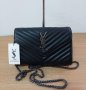  Луксозна Черна чанта YSL код SG67ZA, снимка 1 - Чанти - 32630599