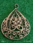 Стара сребърна филигранна висулка ретро стил майсторска ръчна изработка 52398, снимка 1