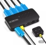 KVM превключвател 4 порта, HDMI USB селектор за 4 компютъра, споделяне на клавиатура, мишка и др., снимка 1
