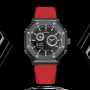 Мъжки часовник к9216с1 Naviforce red червена силиконова каишка, снимка 2