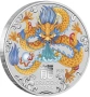 1 oz, Цветен лунар, 2024 - Година на дракона , снимка 2
