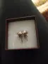 Сребърни обеци с камъчета , снимка 3