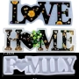 Силиконов молд табела надпис Family/ Love/ Home, снимка 1