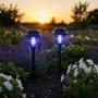 Соларна лампа против комари за открито – комплект 2 броя с UV защита и декоративно осветление, снимка 12