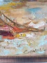 Димитър Генев 33x27см/малка българска картина масло върху платно/морски пейзаж/рибарски лодки, снимка 6