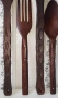Два старинни комплекта декоративни дървени прибори, снимка 3