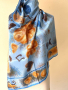 Нежен и деликатен шал в сини нюанси, снимка 2