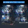 4K 120Hz HDMI 2.1 сплитер 1X4 аудио екстрактор VRR ALLM HDCP2.3 HDR10+ SPDIF, снимка 3