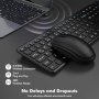 Нов Ергономичен Безжичен Комплект Клавиатура+Мишка, Съвместим с Windows/Mac, снимка 3