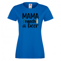 Дамска тениска Mama Needs A Beer,Празник,Бира,Бирфест,Beerfest,Подарък,Изненада, снимка 4 - Тениски - 36374329