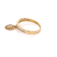 Златен дамски пръстен 1,97гр. размер:55 14кр. проба:585 модел:22128-6, снимка 2 - Пръстени - 44768733