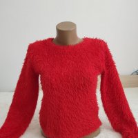 Дамска червена блуза , снимка 1 - Блузи с дълъг ръкав и пуловери - 34624108