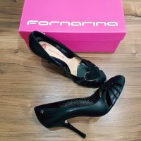 Естествена кожа дамски обувки на ток FORNARINA, снимка 8 - Дамски елегантни обувки - 40920515