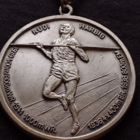 Колекционерски медал Германия спортисти  RUDI HARBIG за колекция - 18566, снимка 2 - Антикварни и старинни предмети - 34609310