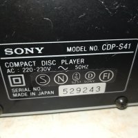 SONY CDP-S41 MADE IN JAPAN-ВНОС GERMANY LN2208231048, снимка 17 - Ресийвъри, усилватели, смесителни пултове - 41929529