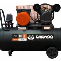 Електрически бутален компресор DAEWOO 100л. бутилка, 2HP, 1,5KW, снимка 1 - Компресори - 44211751