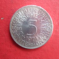 5 Марки 1974 марка сребърна монета Германия, снимка 2 - Колекции - 35760677