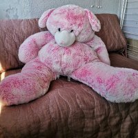 Голям плюшен розов мечок , снимка 4 - Плюшени играчки - 41802260
