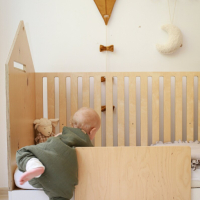 Babyly ленено чувалче с крачета 2 тог 24-36 м – карамел, снимка 3 - Спални чували за бебета и деца - 44764330
