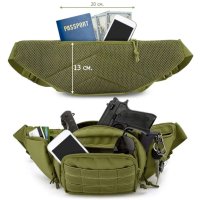 Тактическа чанта за кръст, Зелена, снимка 4 - Екипировка - 41510459