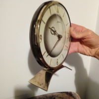 Настолен 8-дневен немски механичен часовник, снимка 5 - Антикварни и старинни предмети - 36232222